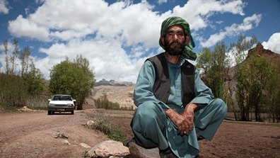 The 15km stretch of track that has been transformed into a working gravel road at Sumara Valley, Bamiyan Province. The villages of the area have benefitted from the National Rural Access Program (NRAP) that has funded the completion of this road, providing year-round access to basic services and facilities in the rural areas of Afghanistan.